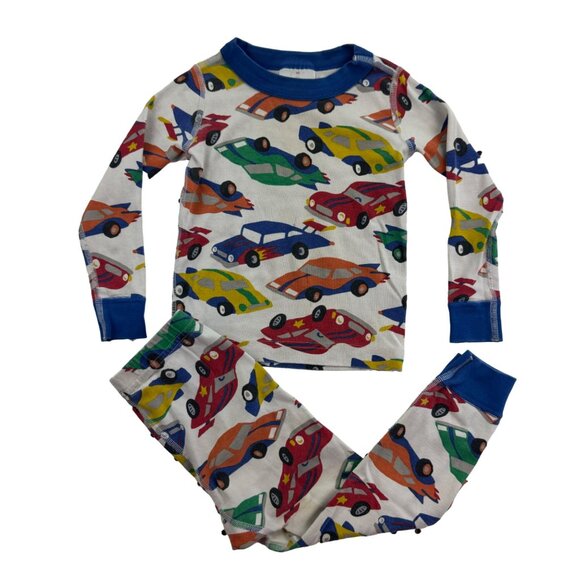Hanna Andersson Other - Hanna Andersson Long Johns Organic cotton Racing Cars Pajama set Boys size 3